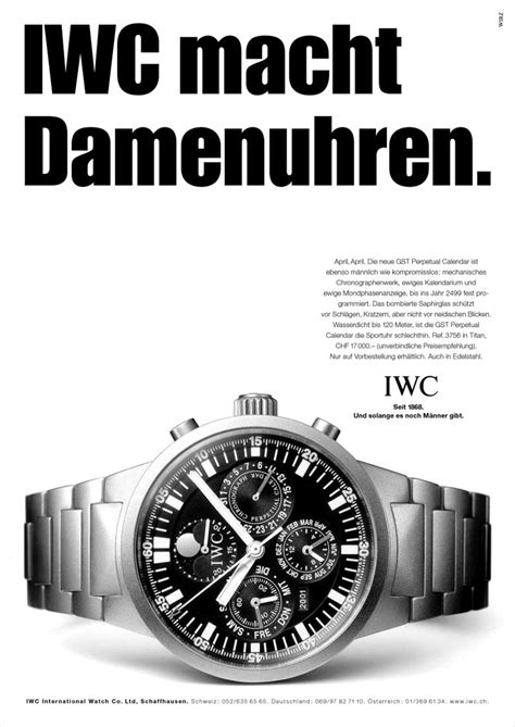 IWC Werbung wirkt .